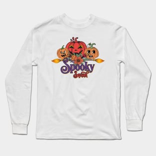 Spooky Squad Retro Halloween Design Long Sleeve T-Shirt